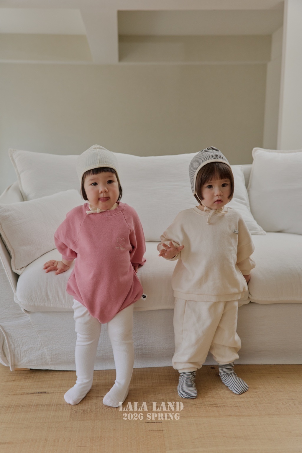 正韓春lalaland 嫩嬰四色愛心包屁衣