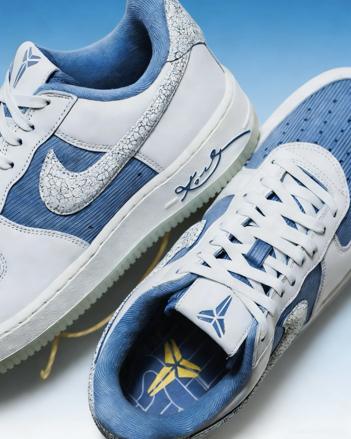 Kobe Bryant x Nike AF1 City of Champion 湖水藍白 刺繡 冠軍之城 男女鞋