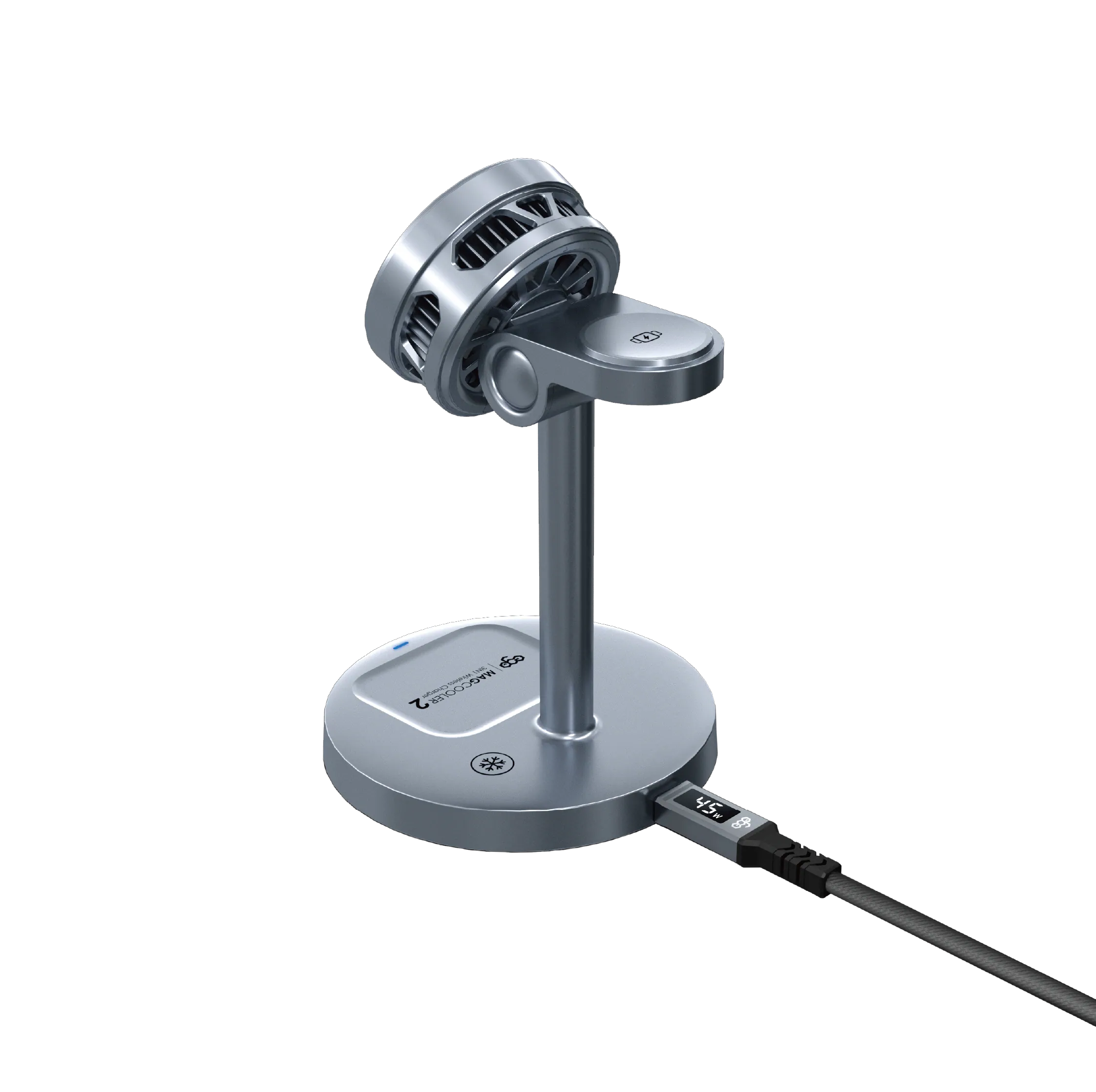EGO MagCooler 2@ 3in1 半導體制冷無線充電器｜Qi2.2 25W MagSafe 快充 + 低溫10-16°C 制冷 + 支援 Apple/Samsung Watch
