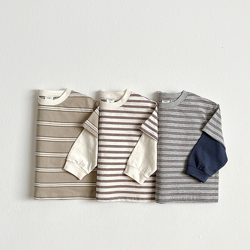 KR VIVIDI STRIPE 拼接上衣 | 3色