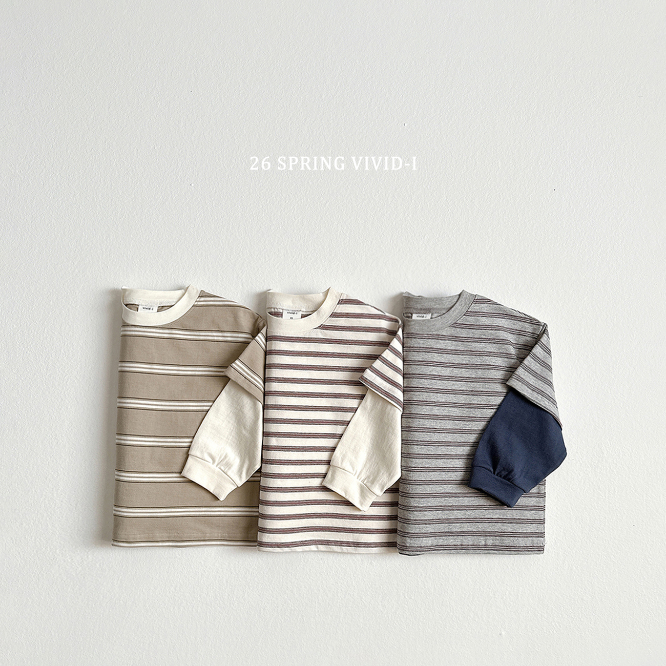 KR VIVIDI STRIPE 拼接上衣 | 3色