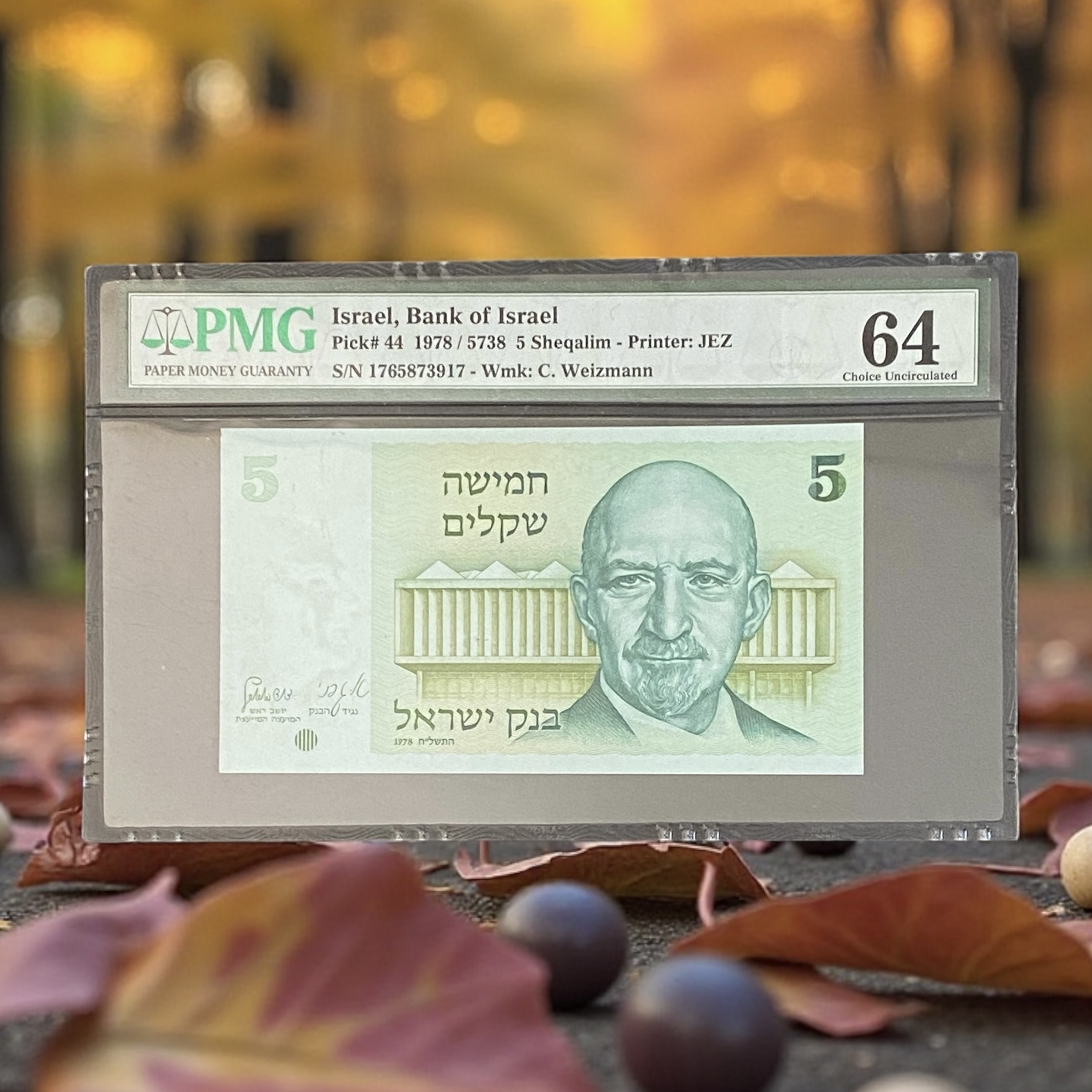 1978年以色列 5 Sheqalim (PMG 64分)