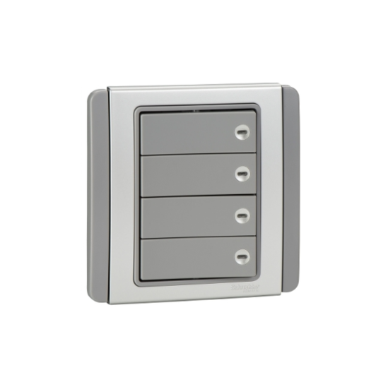 NEO都會(E3000)四位單控橫按板開關制連LED燈