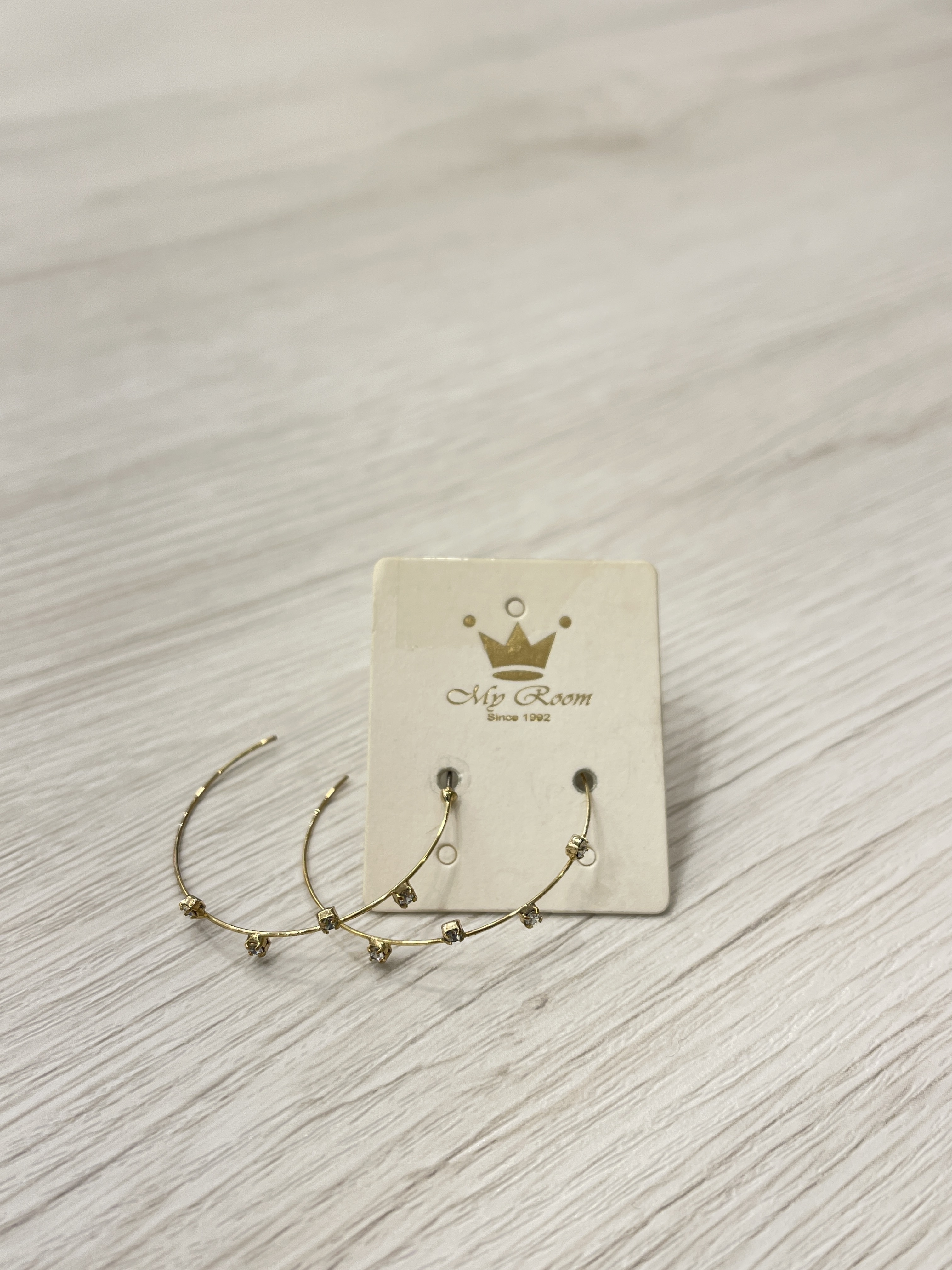 水鑽造型圓圈耳環