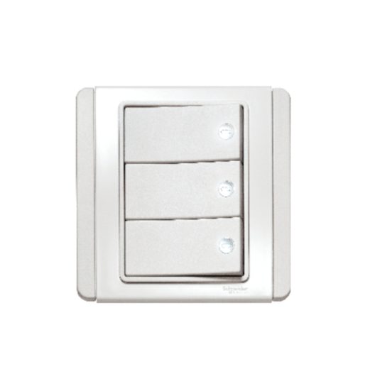 NEO都會(E3000)三位單控橫按板開關制連LED燈