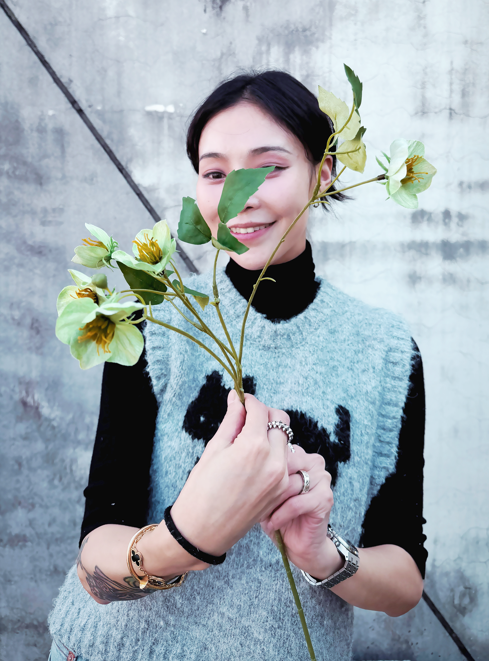 擬真綠沙漠玫瑰