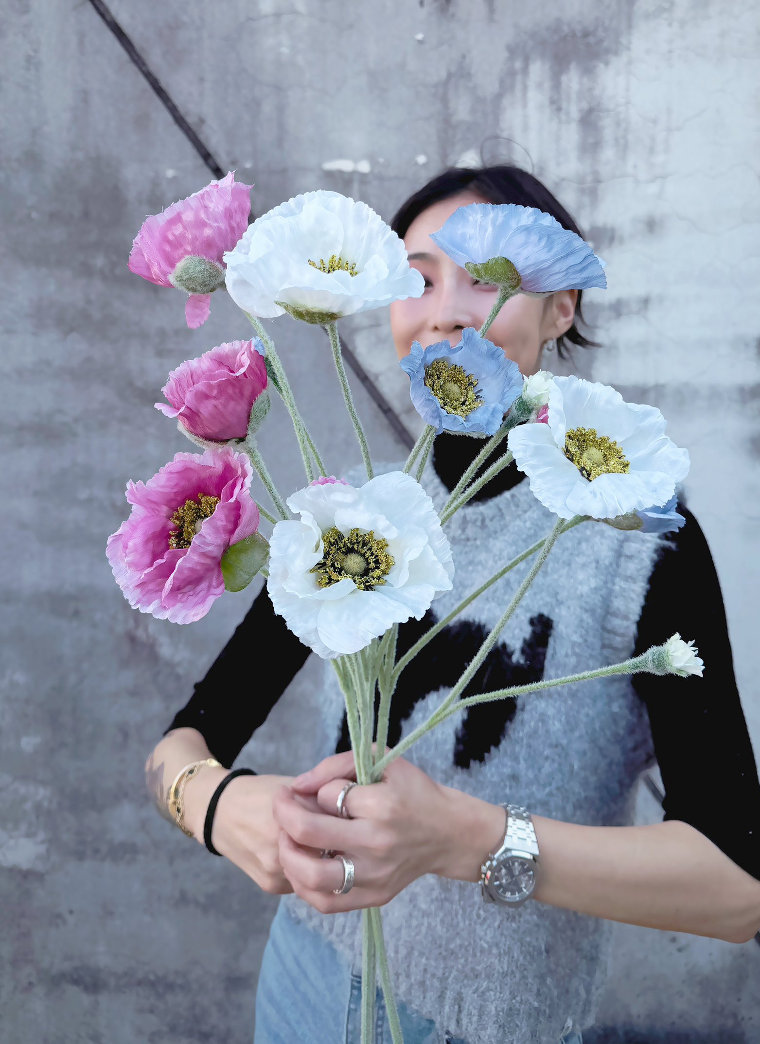 擬真罌粟花（四色）