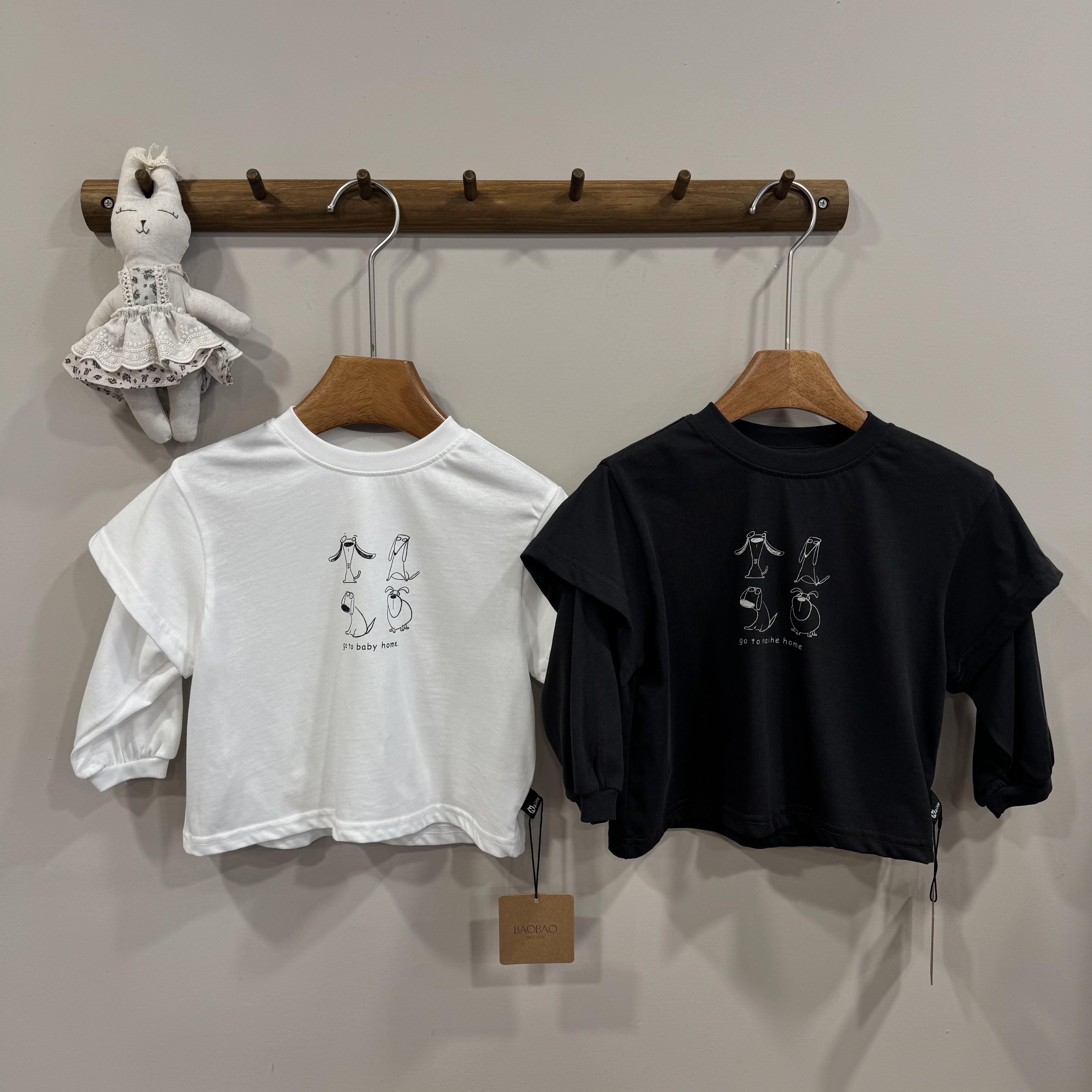 A04233狗狗假兩件上衣