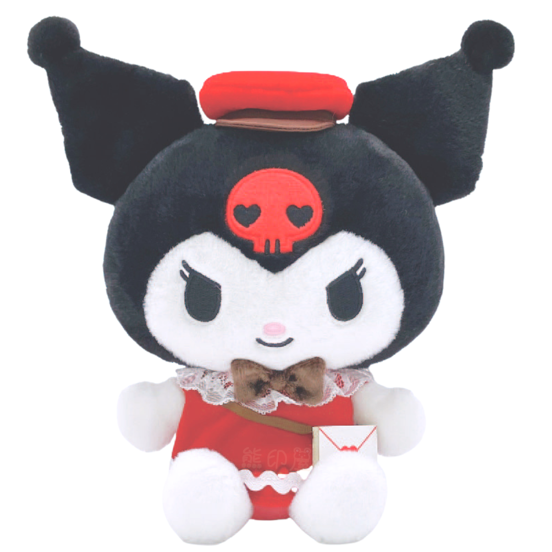 Kuromi款 送愛心信件系列 毛公仔擺件 [平行進口]
