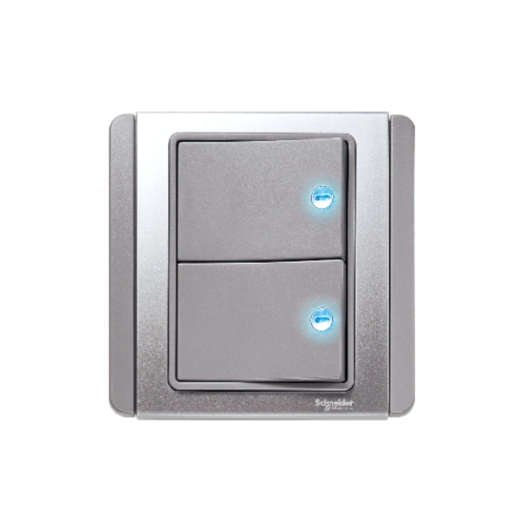 NEO都會(E3000)兩位雙控橫按板開關制連LED燈