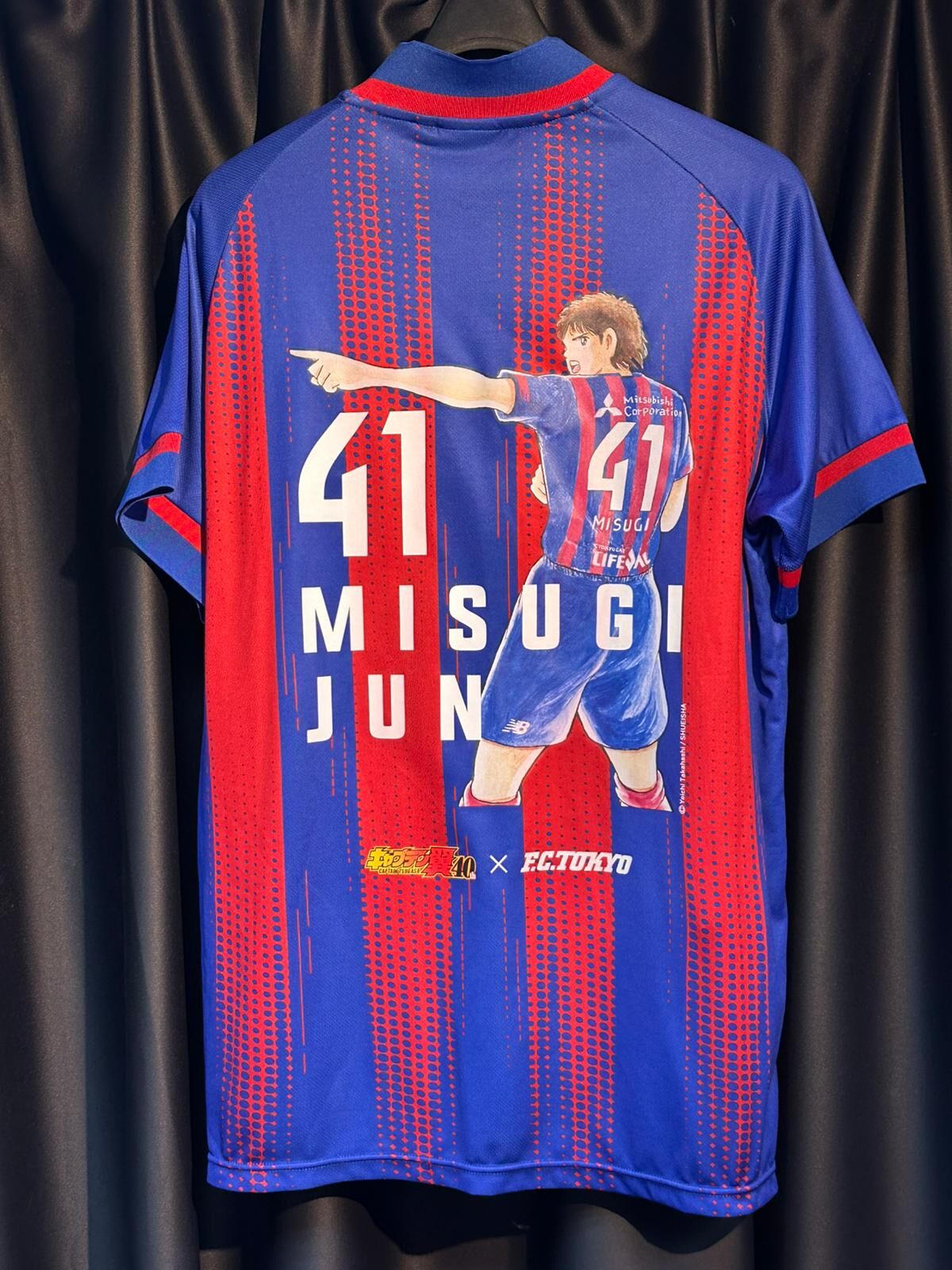 FC TOKYO X CAPTIAN TSUBASA  SUPPORT SHIRT  (USED , 9/10)