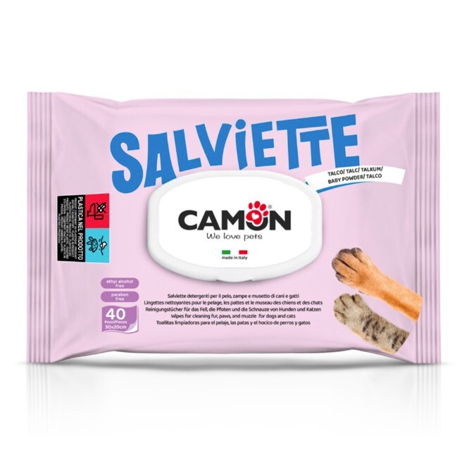 Camon 爽身粉味濕紙巾．深藍色