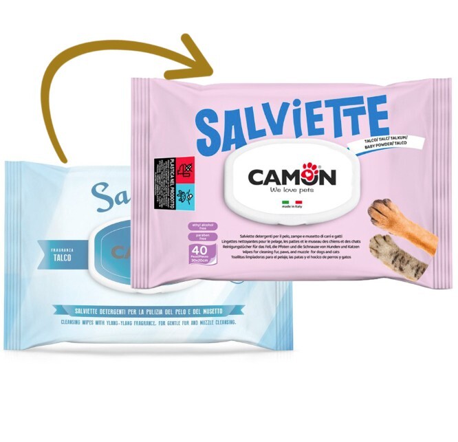 Camon 爽身粉味濕紙巾．深藍色