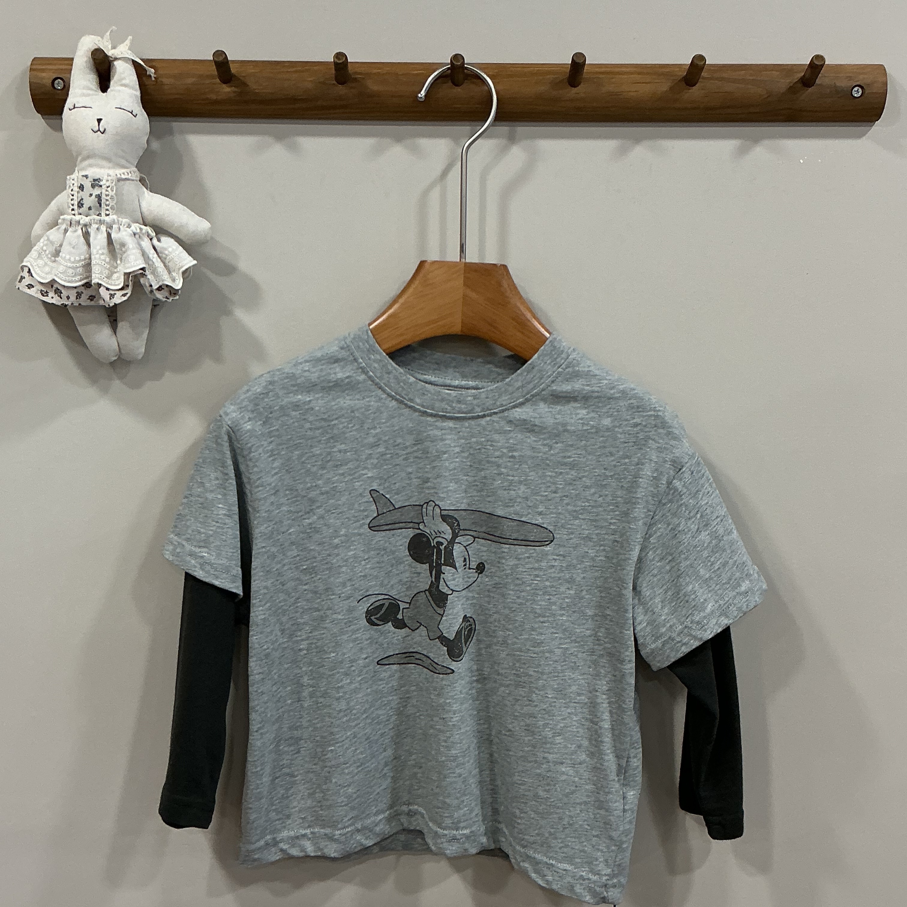 A04165米奇假兩件上衣