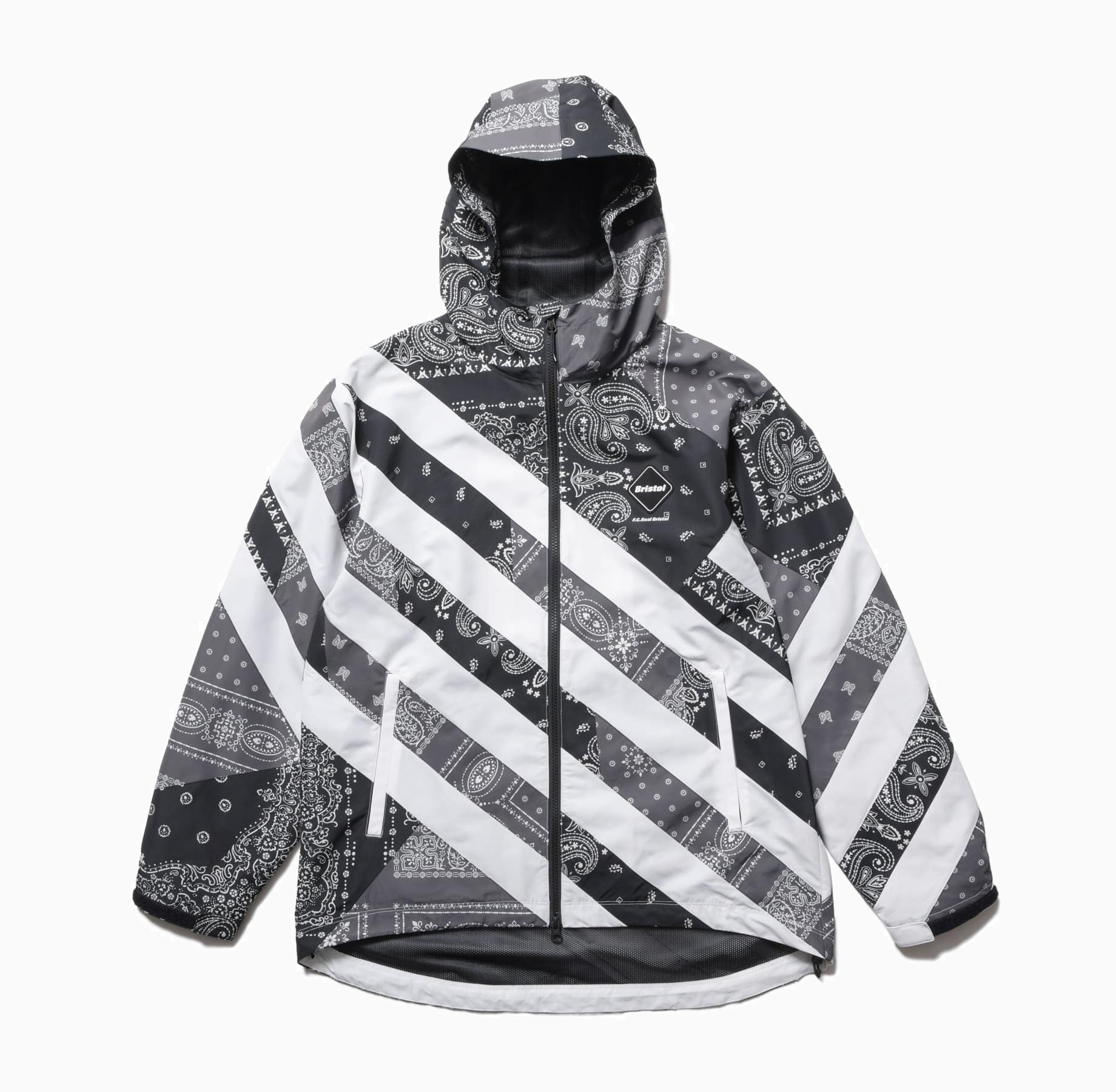 SOPH FCRB 2026 PATCHWORK STRIPE PRACTICE JACKET - BLACK PRE ORDER ITEM (預訂中)