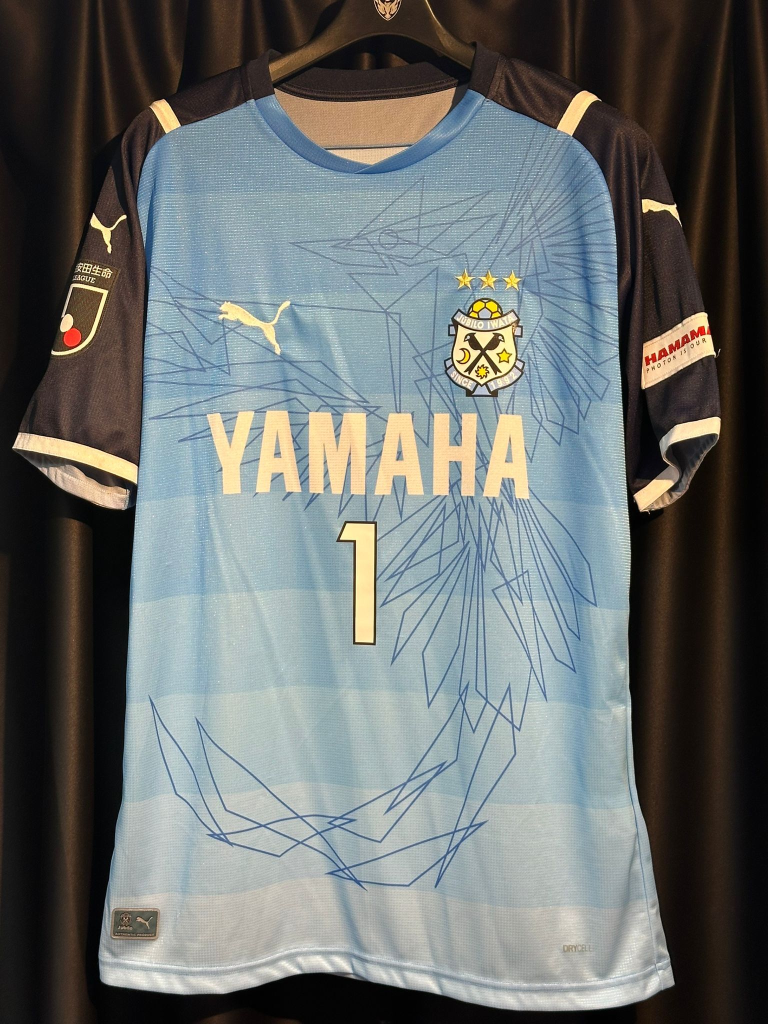 IWATA JUBILO x CAPTIAN TSUBASA  2021 HOME SHIRT #1 WAKABAYASHI   (USED , 9/10)