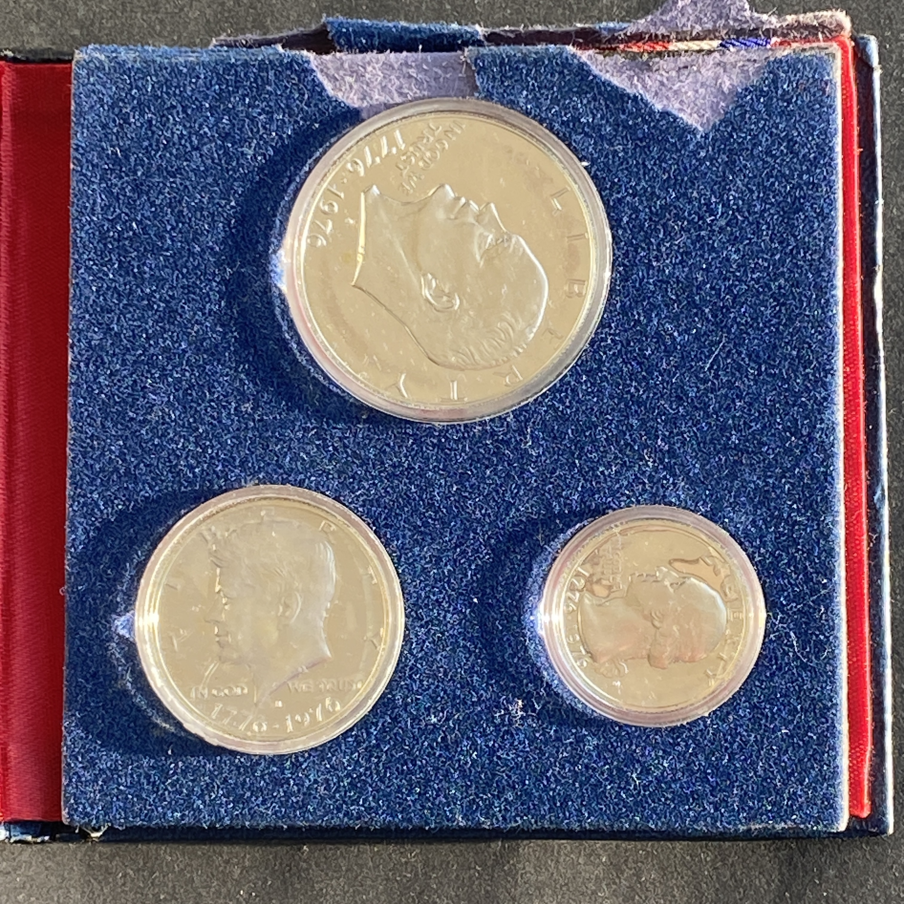 1976-S 美國建國二百周年紀念銀幣精鑄套裝 (盒子損毀) (40%銀)