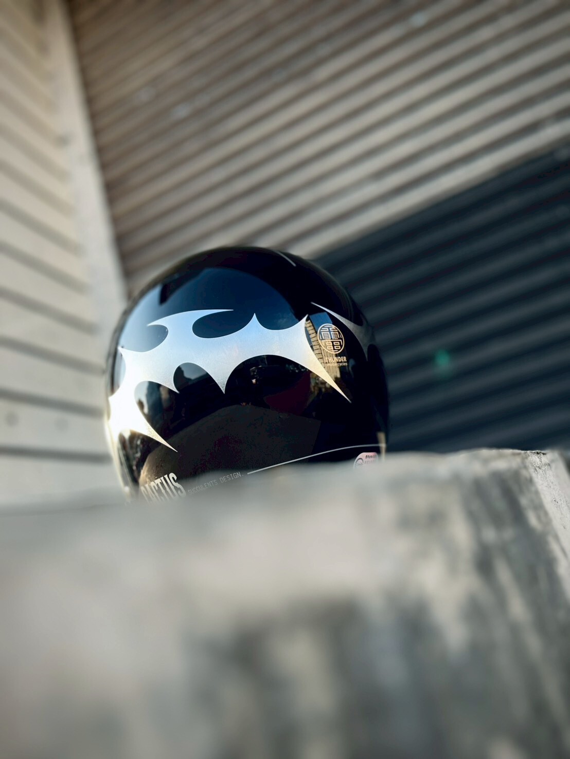 3-JFT 聯名彩繪 CACTUS 雷神 墨黑(銀粉) 復古帽 3/4罩