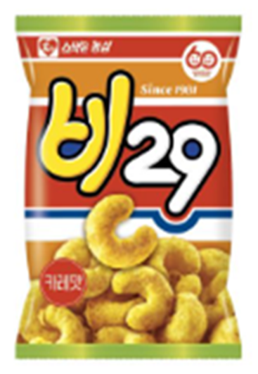 VL073 農心) BE29 咖哩味米菓 55g *韓國舊時零食既復刻版、味道/口感似 時興隆 辣味卷~ EXP: 12/8/2026