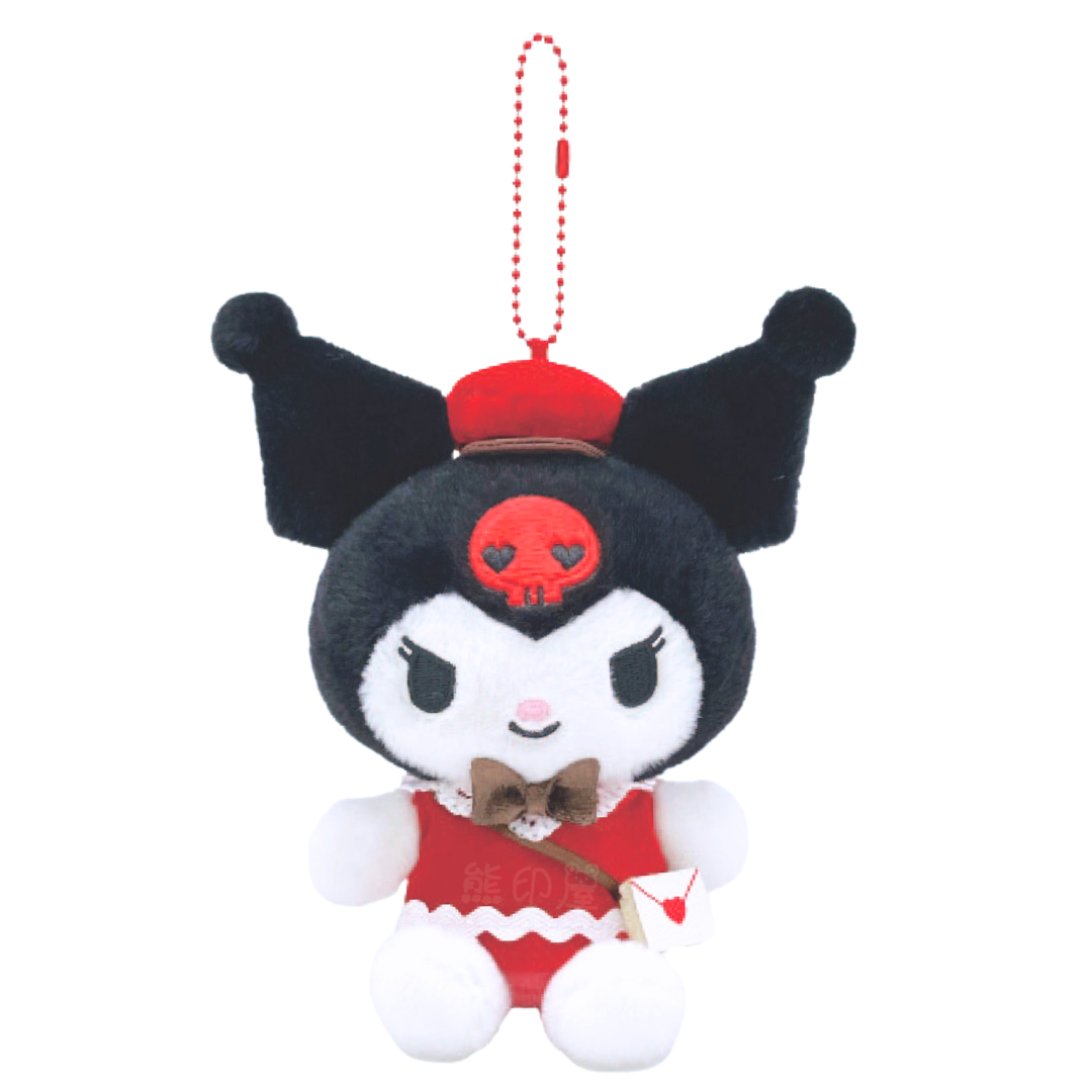 Kuromi款 送愛心信件系列 毛公仔吊飾 掛飾 [平行進口]