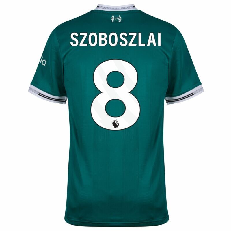 2025 Liverpool Third Shirt with 8 SZOBOSZLAI