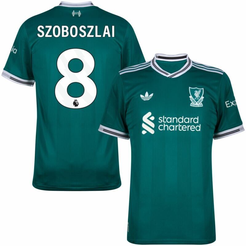 2025 Liverpool Third Shirt with 8 SZOBOSZLAI