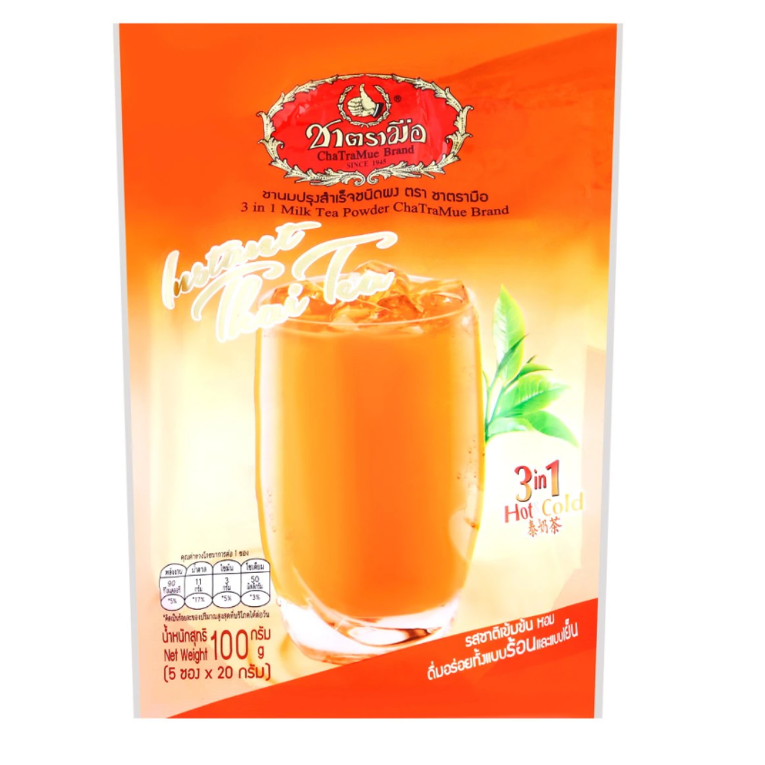 泰國ChaTraMue手標3合1泰式奶茶(20GX5小包) 100G (橙)