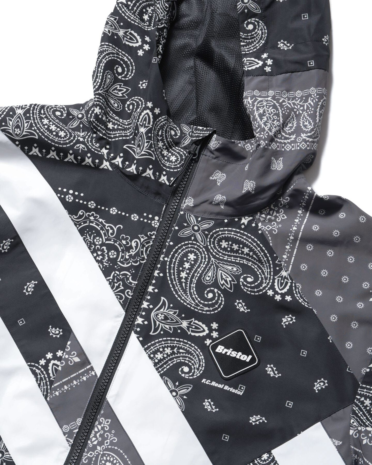 SOPH FCRB 2026 PATCHWORK STRIPE PRACTICE JACKET - BLACK PRE ORDER ITEM (預訂中)