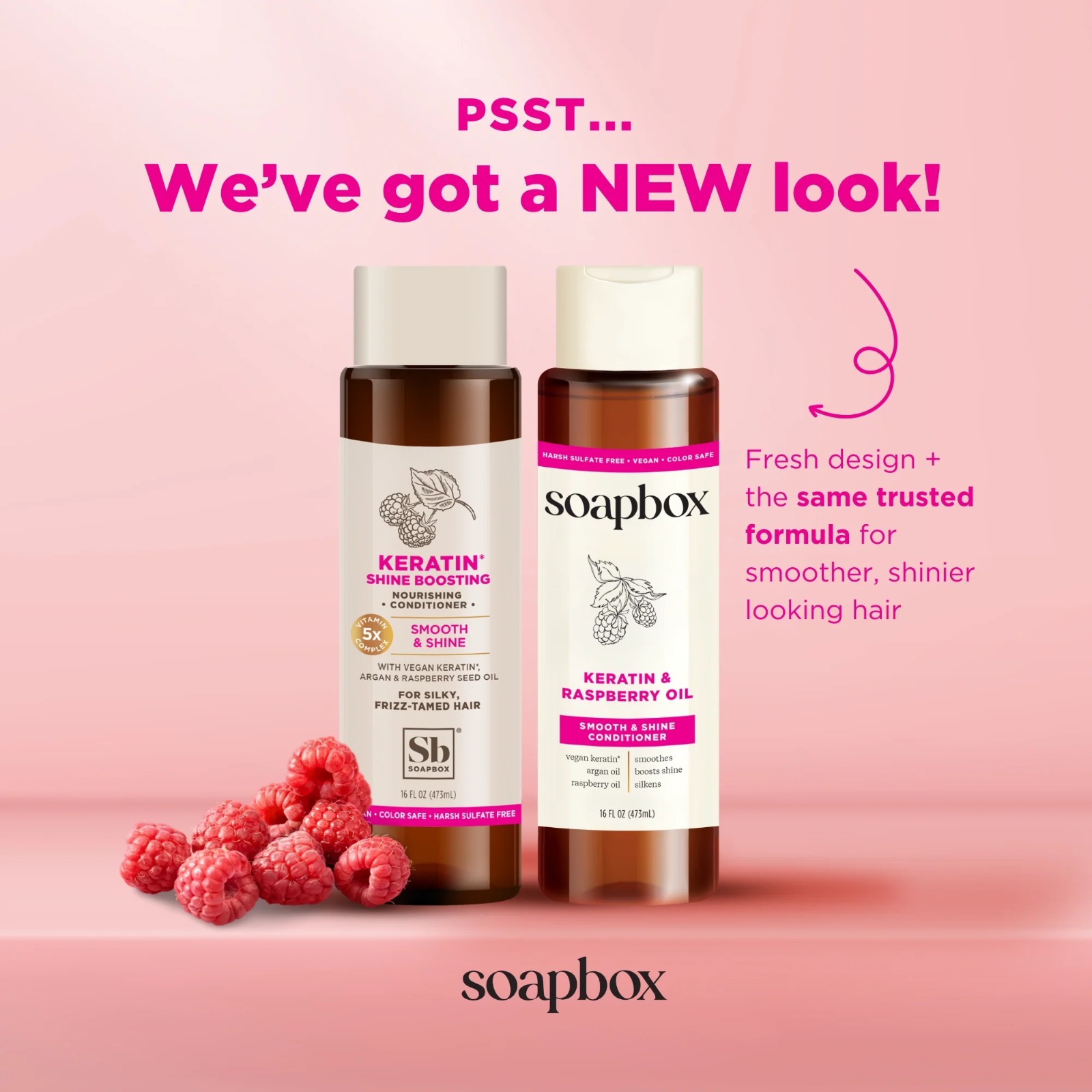 Soapbox Keratin & Raspberry Seed Oil Smoothing Conditioner