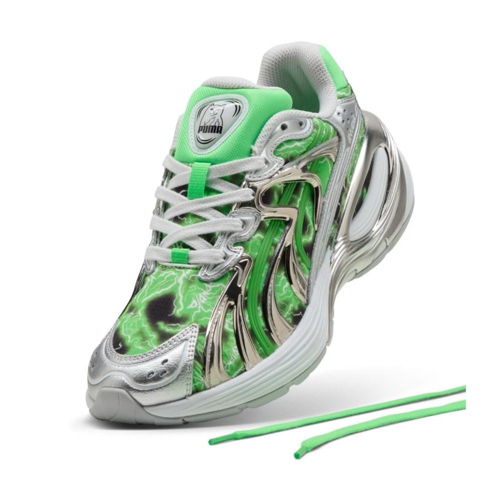RIPNPID X PUMA INVERSE 綠銀 復古 休閒 中指貓 聯名款 403649-01