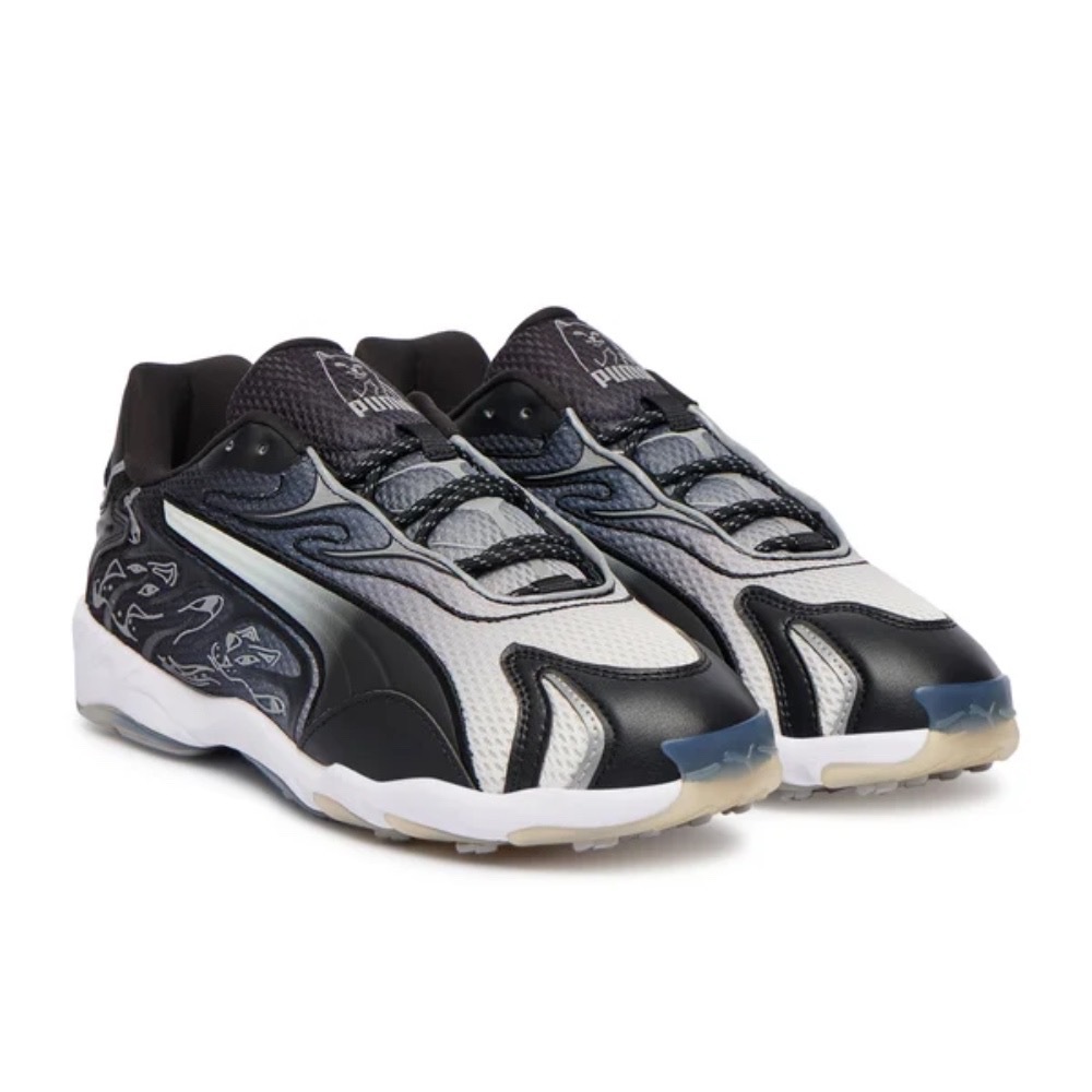 RIPNPID X PUMA INHALE 黑白 漸變 休閒 復古 中指貓 聯名款 403648-01