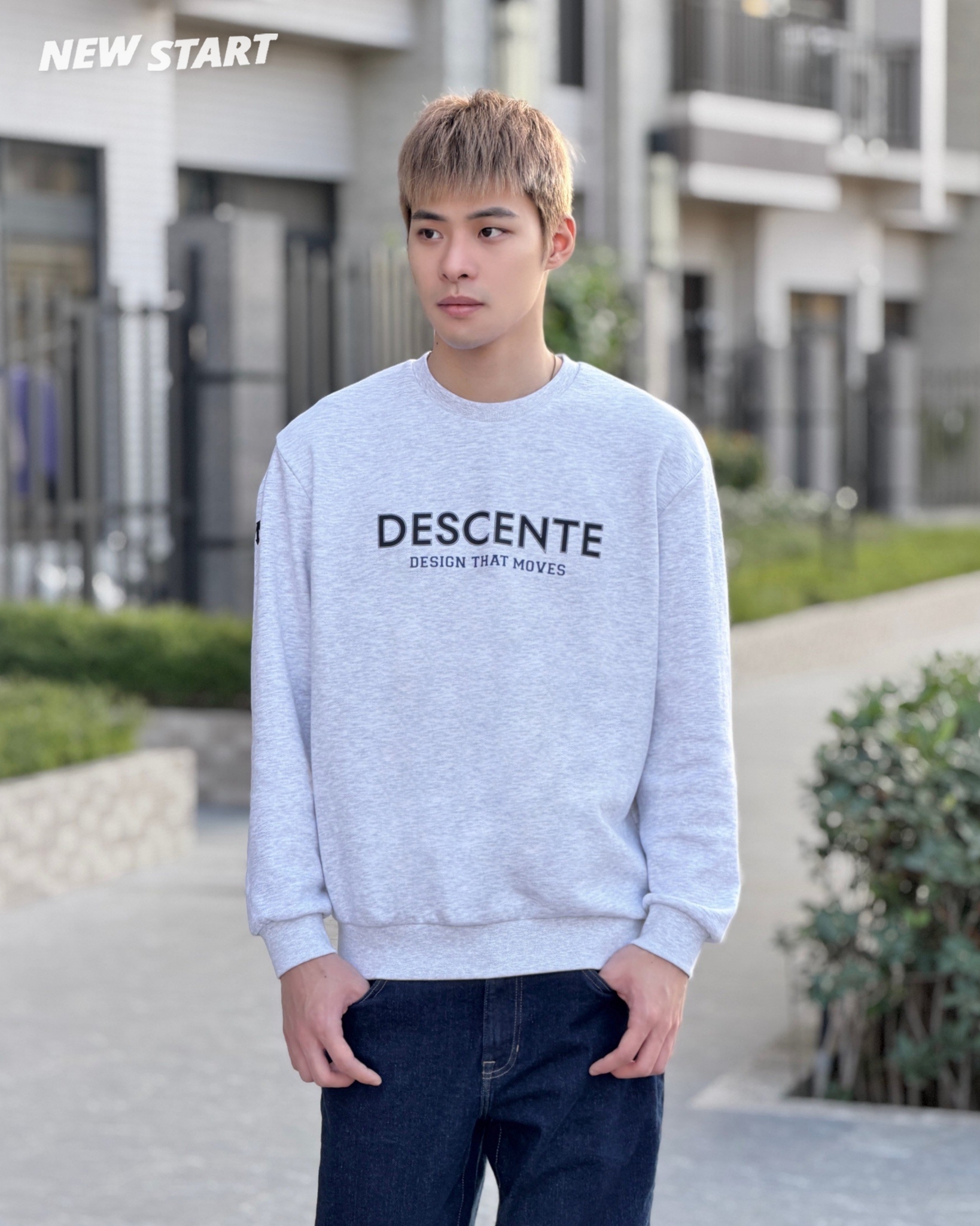 Descente 迪桑特 26春夏 胸前字母 大學T 長袖上衣