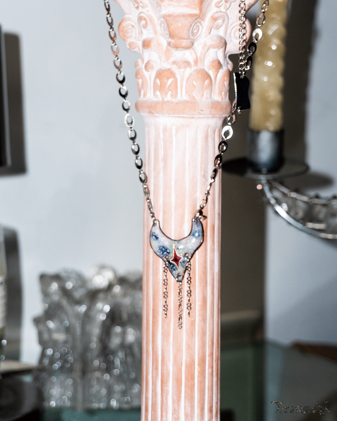 theavantsigils Vintage Gradient Pendant Enamel necklace