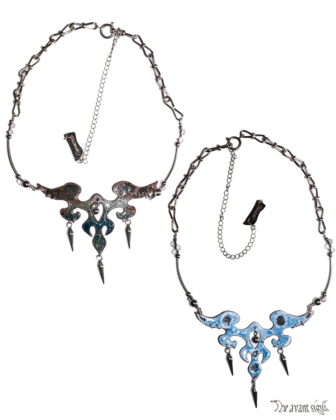 theavantsigils Totem Fang Pendant Enamel necklace