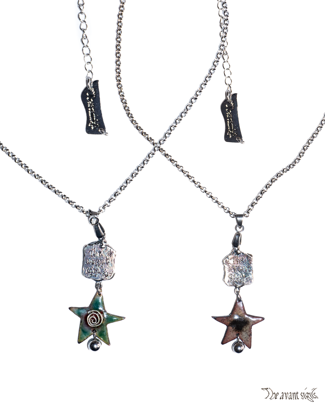 theavantsigils Star Drop & 925silver logo Necklace