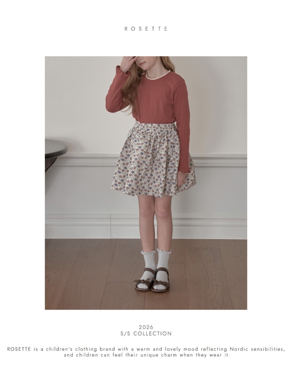 正韓春Rosette 兩色春季浪漫花朵裙