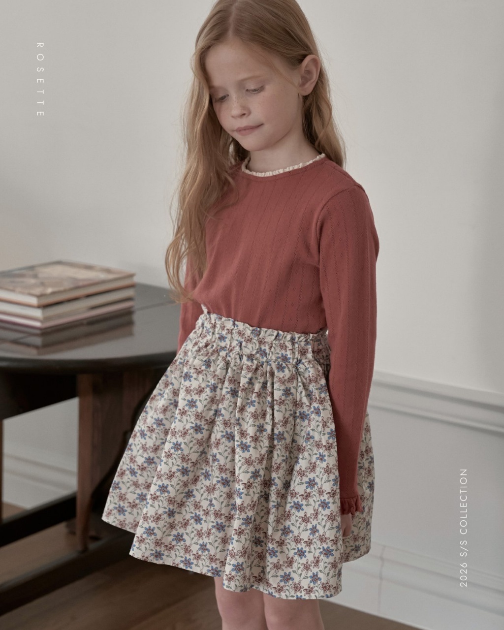 正韓春Rosette 兩色春季浪漫花朵裙