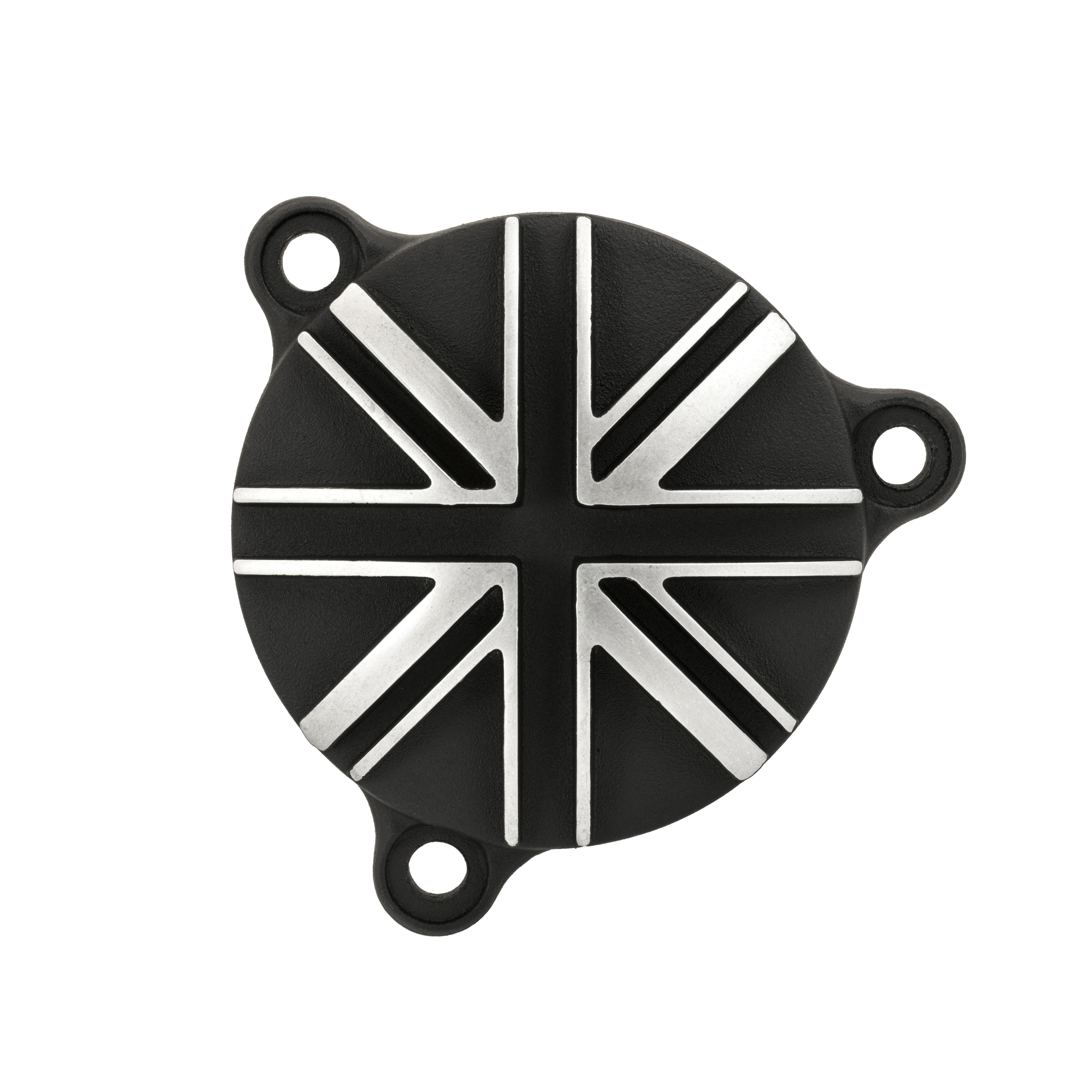 Motone 皇家 J系列350專用 機油濾芯蓋 英國旗 - 黑銀