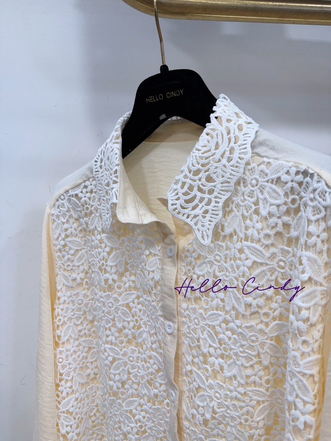 B10035 -優雅燒花蕾絲襯衫