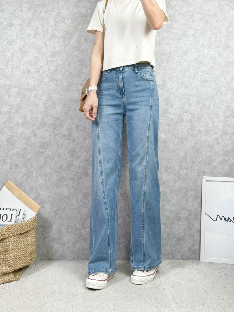 3D修飾線設計★打造自然延伸腿型比例寬褲 ⚡  搶現貨 ⚡