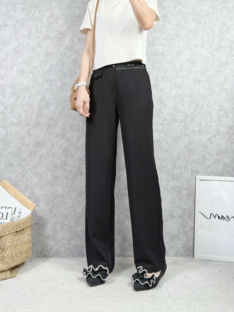 早春必收★有微挺度彈力寬褲 ⚡搶現貨⚡