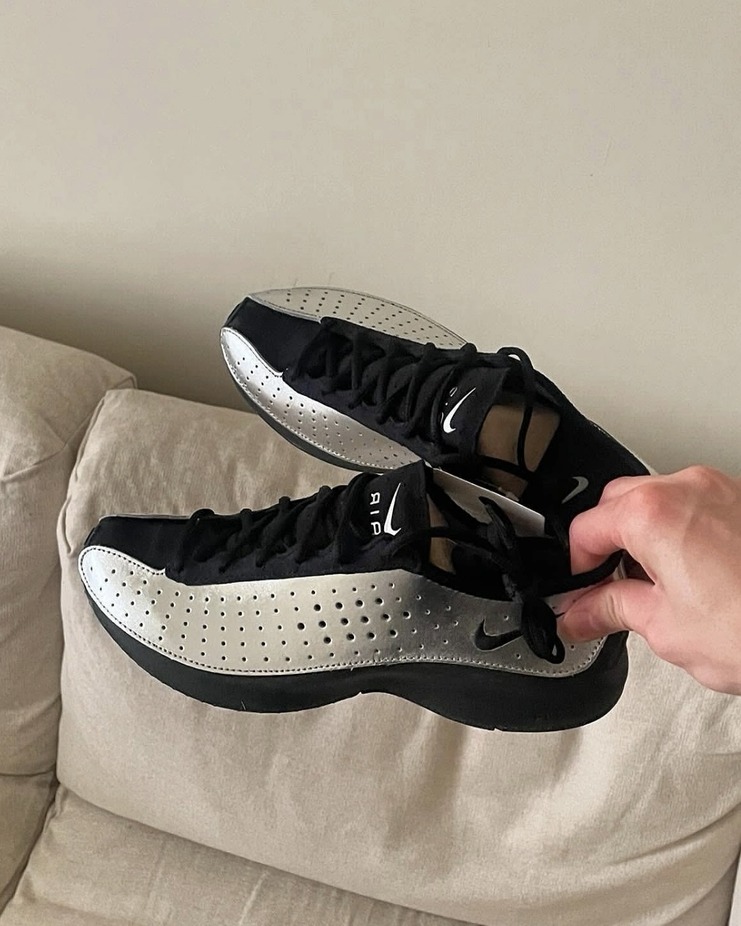 Nike Air Superfly Metallic Silver and Black 金屬銀黑 液態銀 復古 休閒鞋 女鞋