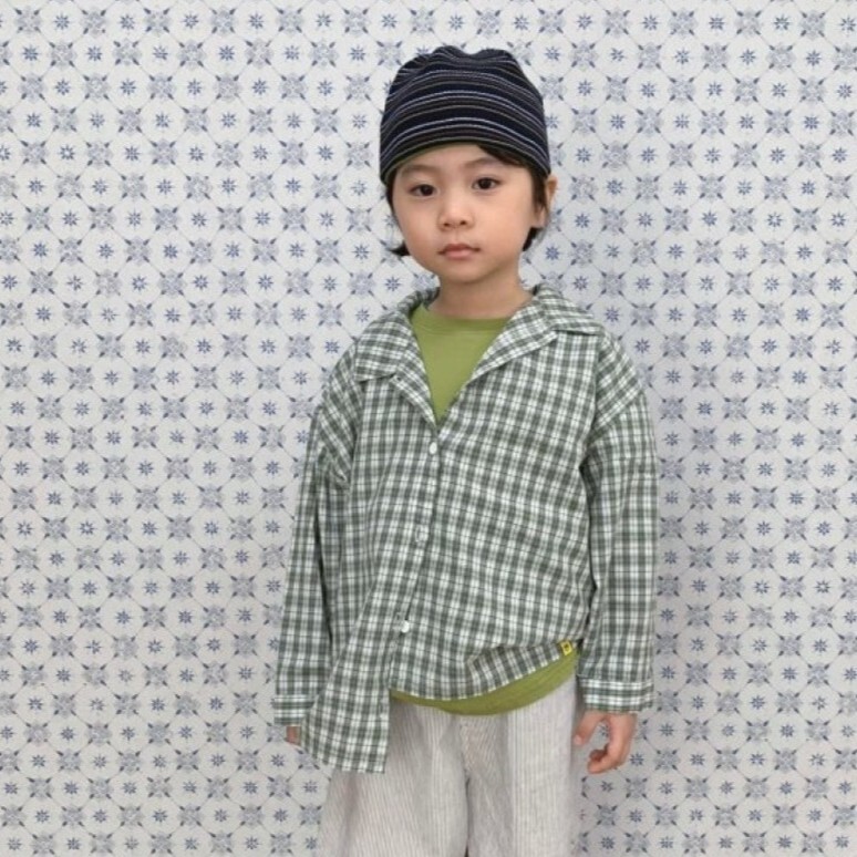 90-160 Gou 格紋襯衫 2色