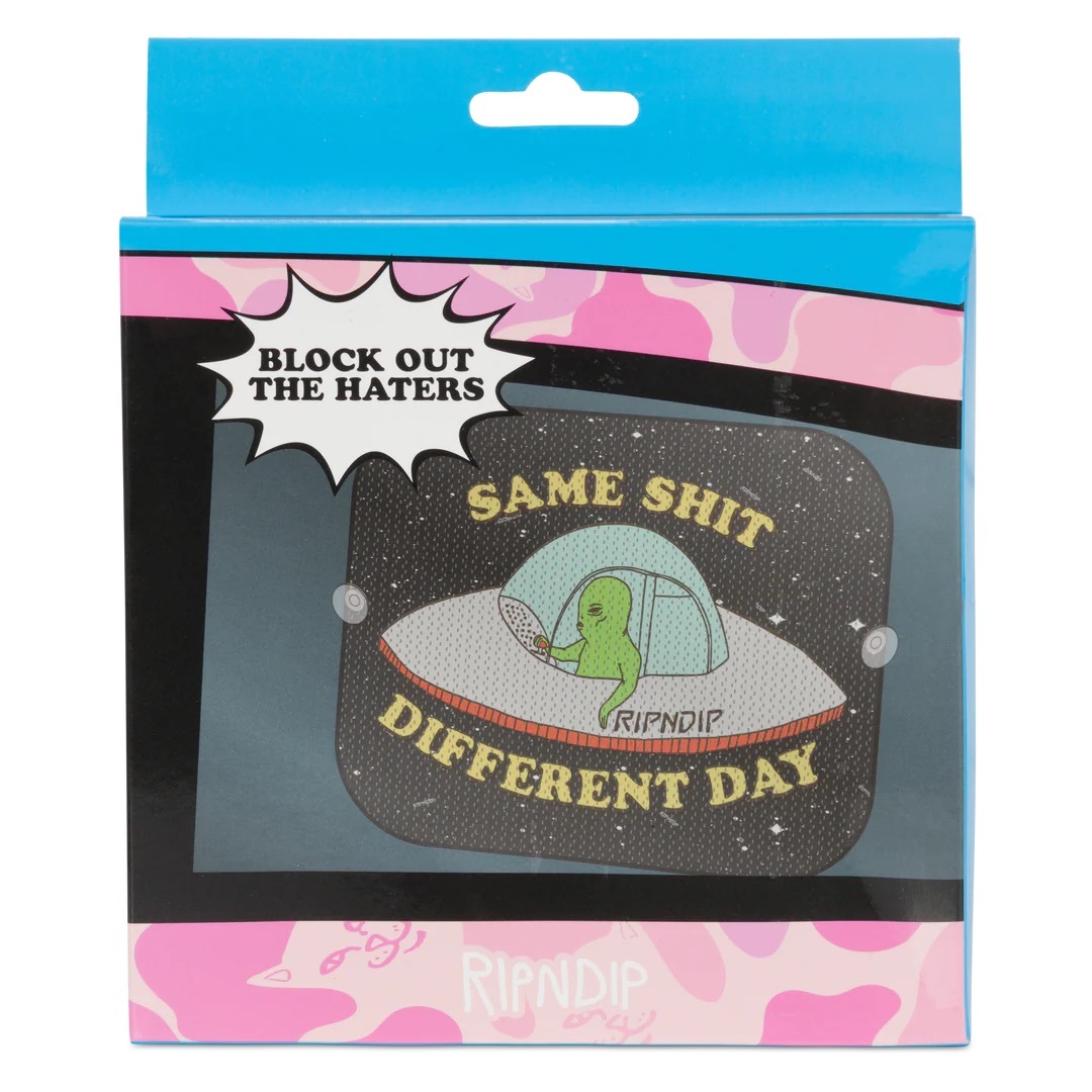 SAME SHIT DIFFERENT DAY WINDOW SHADE BY RIPNDIP