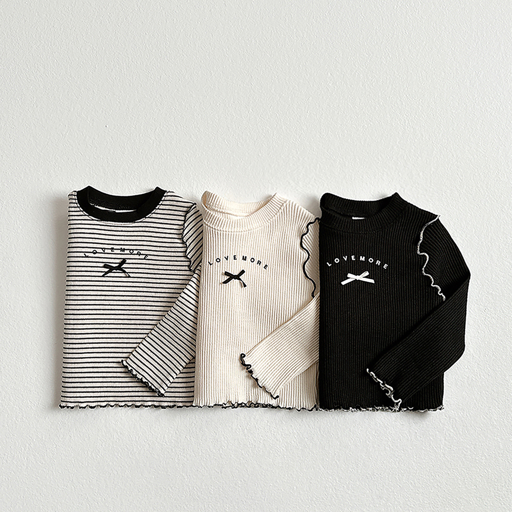 KR VIVIDI 橫間蝴蝶結裝飾上衣| 3色