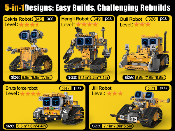 Gohero 5 合 1 STEM 組裝機械人套裝