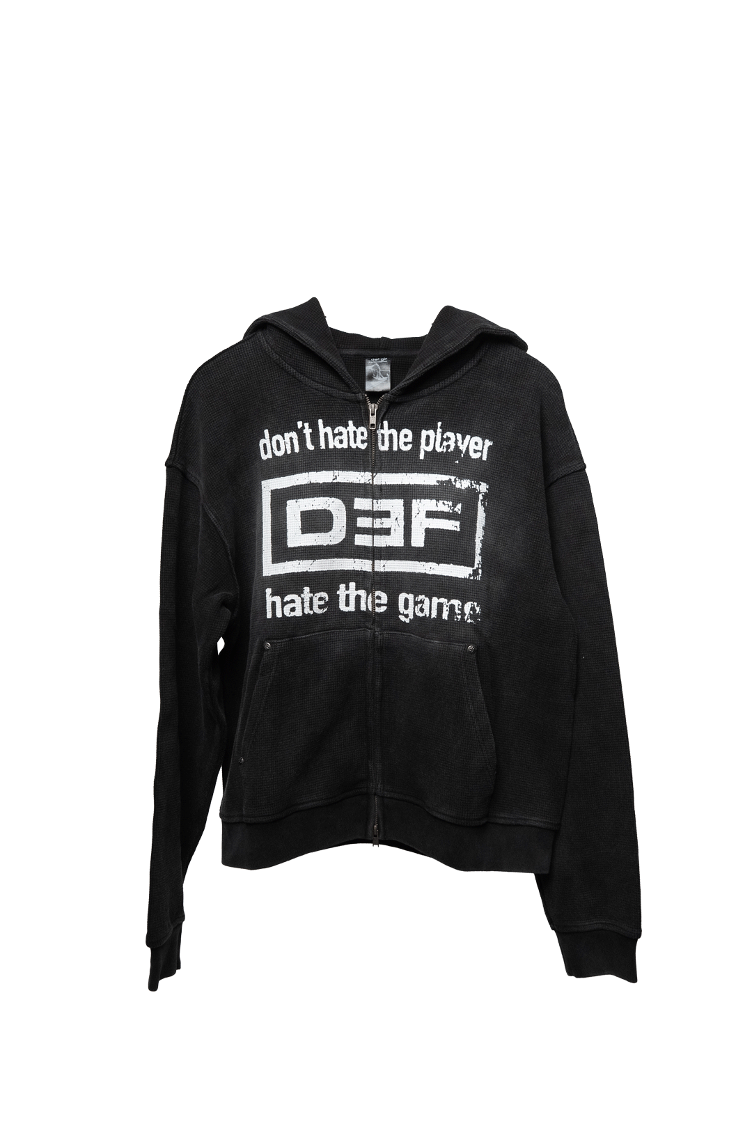 _def.gif Hate Waffle Zip Hoodie (Black)