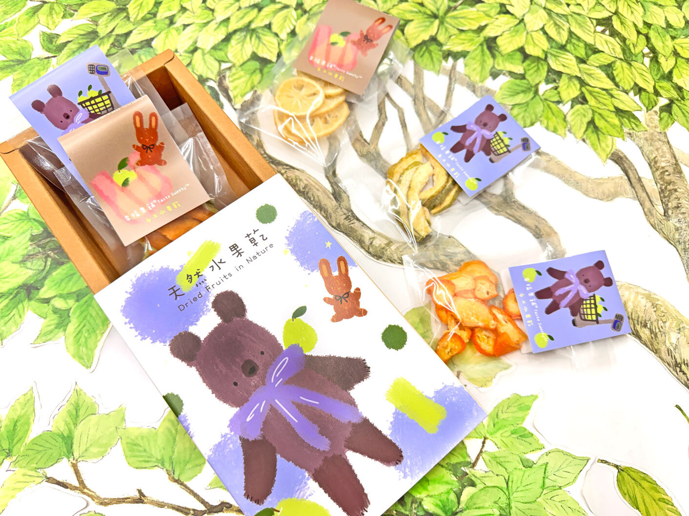 芭樂熊造型書水果乾小禮盒5入