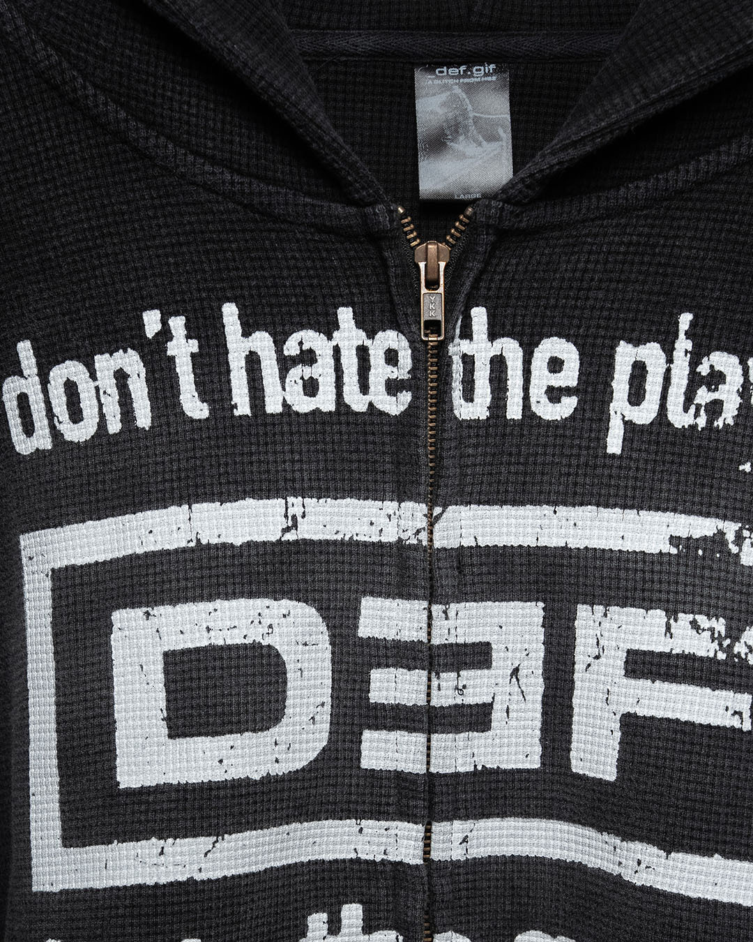 _def.gif Hate Waffle Zip Hoodie (Black)