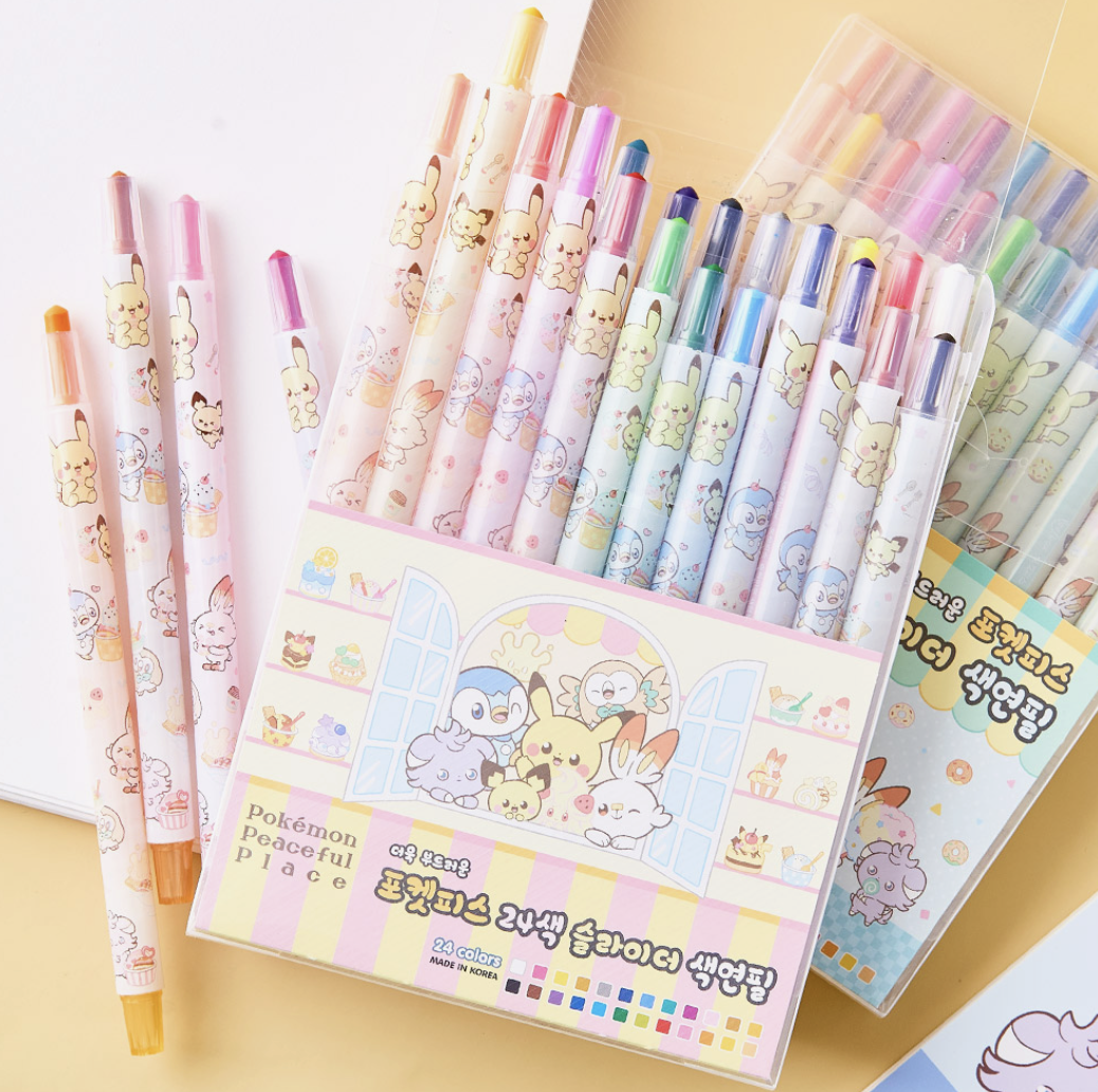 Pokemon 旋轉蠟筆 12色 隨機發放一款